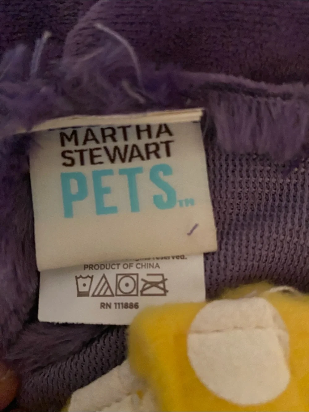 Martha Stewart Blue and Purple Plush Monster Dog Costume Set of 2 - NWOT - Large